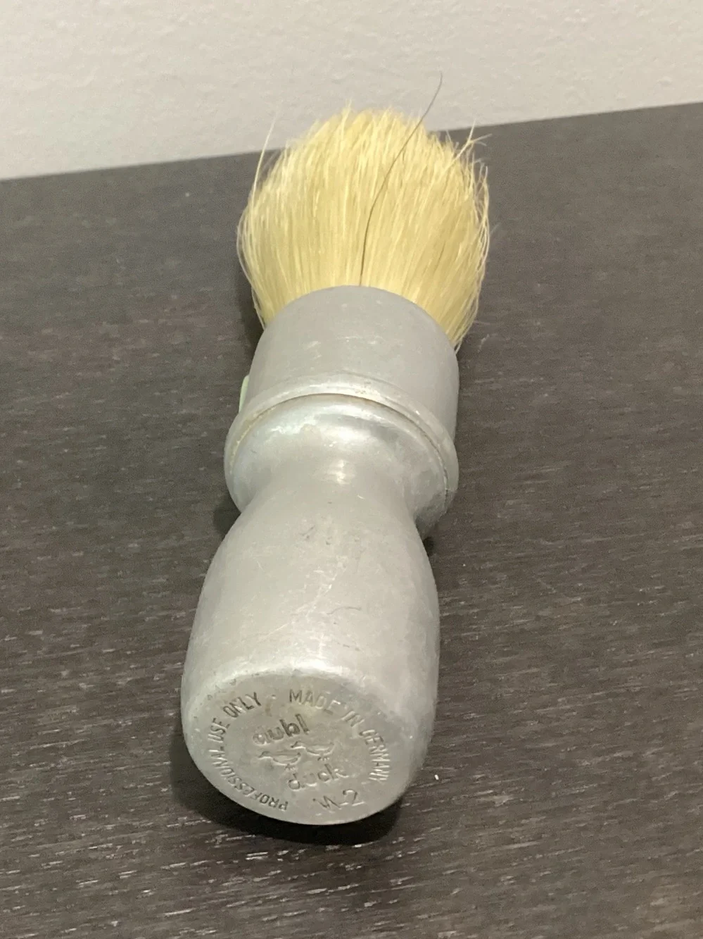 Vtg. Dubl-Duck M-2 Aluminum Professional Shaving Natural Boar bristles.